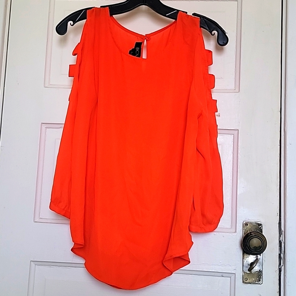 Bright orange blouse